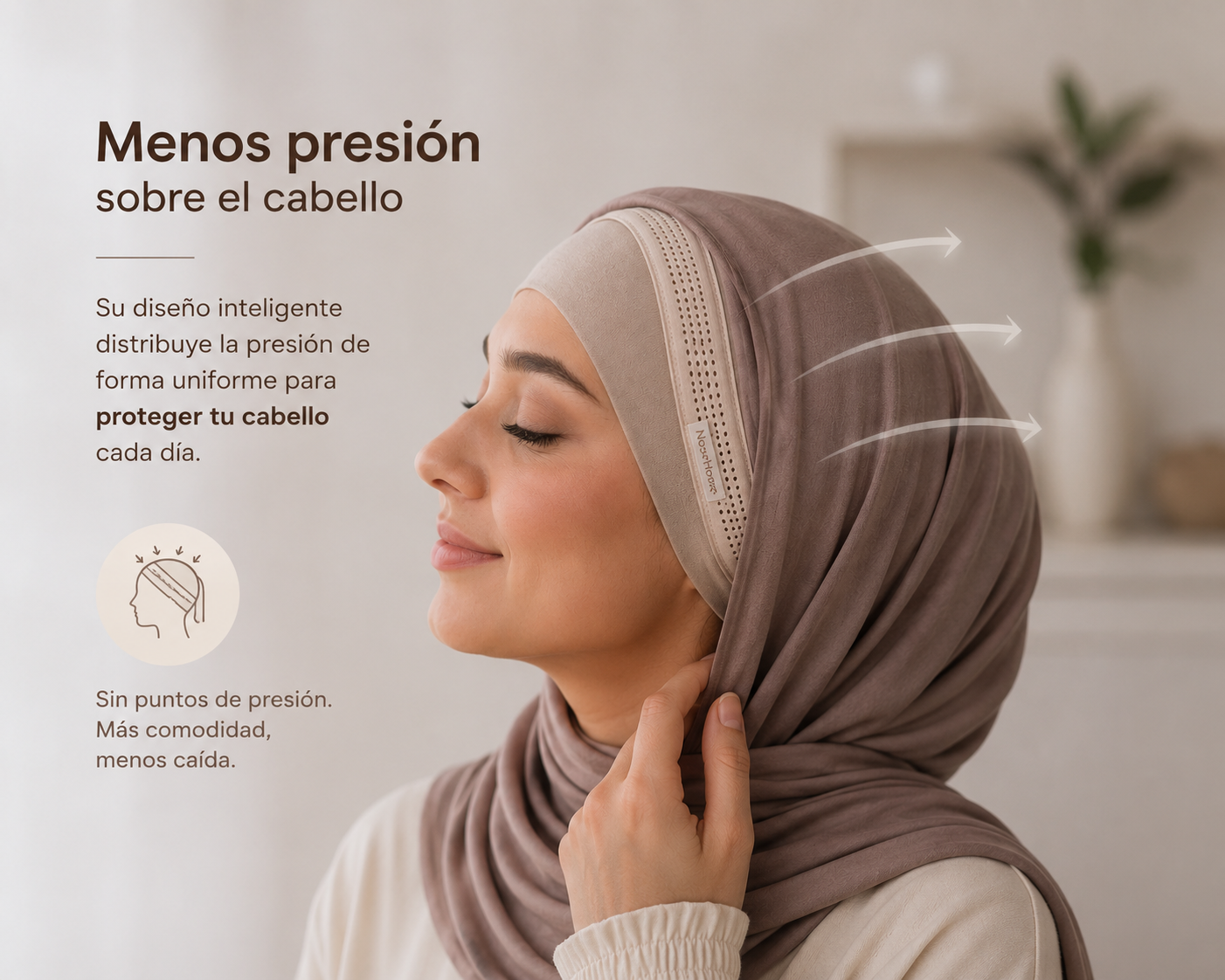 🌿 Menos presión sobre el cabello